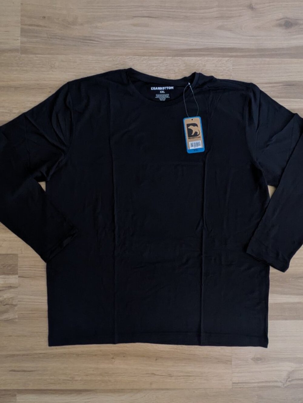 NWT Bearbottom Tech Long Sleeve Tee Solid Black Men’s XXL